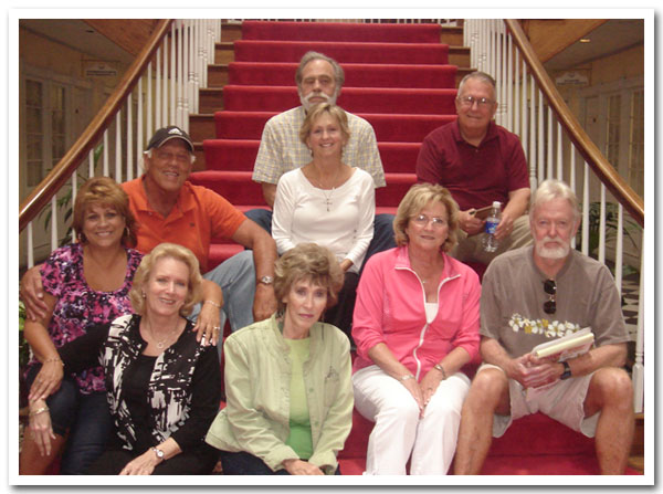The Girls: Martha Silva, Cherie Hamilton, Trudi Sigeske Covey, Carol Winn Canfield, Sharon Smith Clizbe. The Guys: Jim Wilson, Jim Canfield, Mike Lewis, Doug Beauchamp