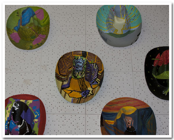 Hat Art in the Cafeteria