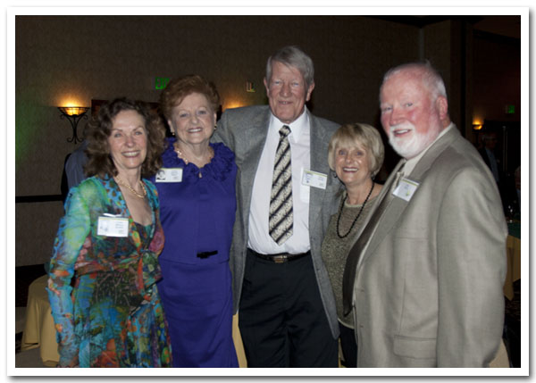 Linda Weiss Brodie, Caren Annis Elben, Terry Carter, Betty Cadwell Barry, and Bob Barry