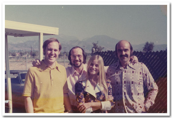 Brady Bunch actress Maureen McCormick stopped by to chat with (left to right) Bill, me, and Jim in '73