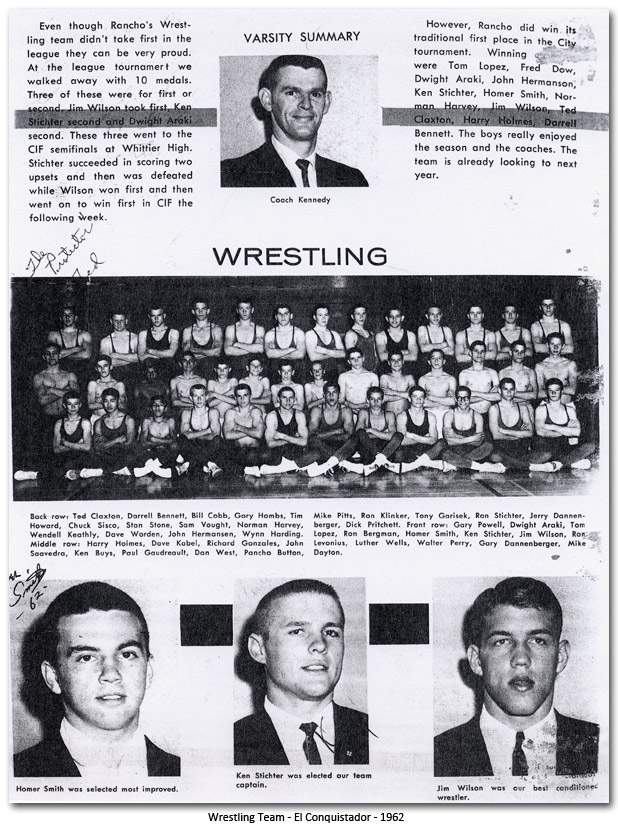 Wrestling Team - El Conquistador - 1962