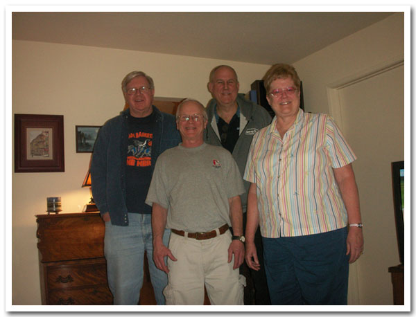 Reed Smoke, John, Don Saul, and Mareta (Saul) Tafel