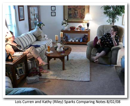 Lois Curren & Kathy Comparing Notes