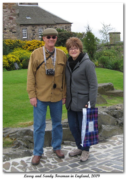 Larry and Sandy Foreman in England - 2009