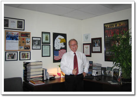 RONNIE GUYER & WE WERE SOLDIERS Desk - California State Assembly 68th District Office - Costa Mesa, California
