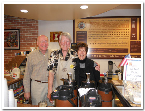 Walt Unger, Terry Carter and Marti Wright Unger