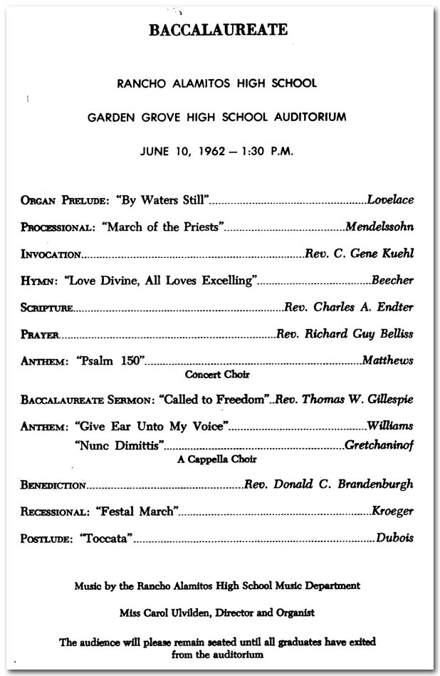 Commencement Program Page 2