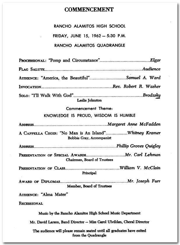 Commencement Program Page 3