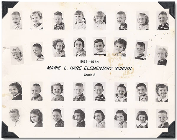 Marie L Hare 1953-1954 Mrs. Heaton Grade 2