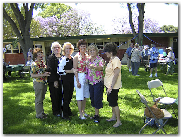 Betty Caldwell Barry, Janet Bessa Buell, Cheri Hamilton Aguilar, Marti Wright Unger, Carol Winn Canfield, Trudi Sigeski Covey