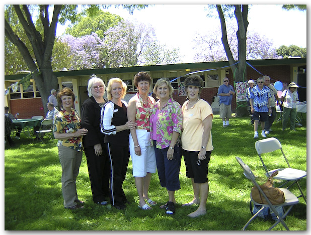 Betty Caldwell Barry, Janet Bessa Buell, Cheri Hamilton Aguilar, Marti Wright Unger, Carol Winn Canfield, Trudi Sigeski Covey