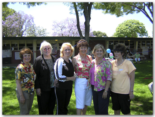 Betty Caldwell Barry, Janet Bessa Buell, Cheri Hamilton Aguilar, Marti Wright Unger, Carol Winn Canfield, Trudi Sigeski Covey