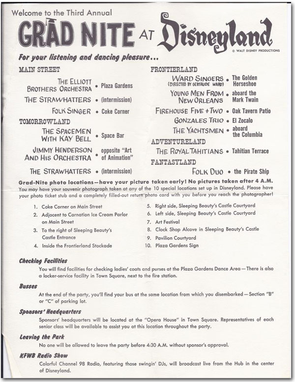 Grad Nite - Disneyland - 1963