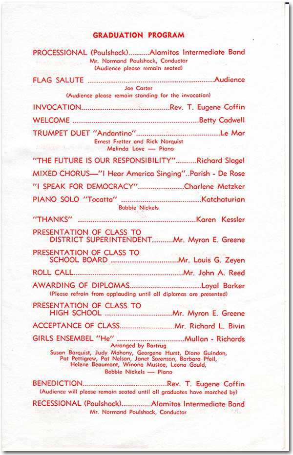 Alamitos Intermediate Graduation Exercises - page 3